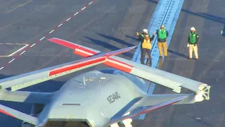 US Navy Testing its New Massive Futuristic Drone on Aircraft Carrier