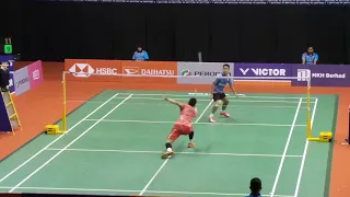 Perfect Spinning net shot from return of serve Anthony Ginting vs Chen Long