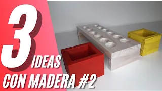 3 TRES IDEAS  sencillas en MADERA que puedes  hacer y ganar DINERO, SÚPER FÁCIL!! Parte 2