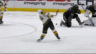 Mikhail Sergachev's fearless block with his head vs Vegas (29 jan 2022)