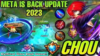 CHOU META IS BACK? 🔥 FIRST GAMEPLAY AFTER UPDATE 2023 | Mobile Legends Bang Bang