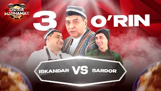 3 o’rin uchun bellashuv! Iskandar va Sardor... Oshga marhamat