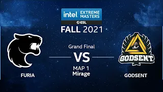 CSGO - FURIA vs. GODSENT [Mirage] Map 1 - IEM Fall 2021 - Grand Final - NA