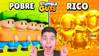 EVOLUI UMA SKIN POBRE ATÉ SE TORNAR A MAIS RICA DE TODAS NO STUMBLE GUYS!