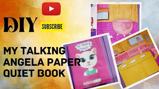 My talking Angela paper quiet book/ DIY my talking Angela game book
