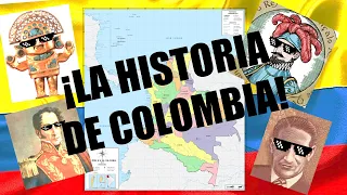 PERIODOS DE LA HISTORIA DE COLOMBIA EN 9MIN!- Resumen, acontecimientos, personajes, estructuras.