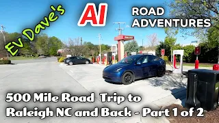 Driving AI  500 Miles to Raleigh NC and Back- Tesla Full Self-Driving V12. Part 1 of 2