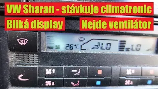 Nefunkční ventilátor topení | Bliká climatronic | VW Sharan 1.9 TDI 85 kW | HVAC fan repair