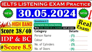 IELTS LISTENING PRACTICE TEST 2024 WITH ANSWERS | 30.05.2024