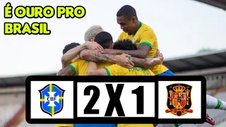 Brasil 2 x 1 Espanha - Gols da Final das Olimpíadas 2021