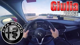 2017 Alfa Romeo Giulia Veloce Q4 (0-240km/h) POV- Acceleration, Top speed TEST✔