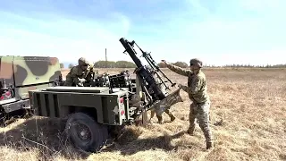 Practice with the 120mm mortar system