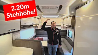 RUNDSITZGRUPPE Wohnmobil 2023 EXTREM! Phoenix Alkoven mit sagenhaften 2,20m Stehhöhe und 5m² Bett!