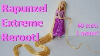 EXTREME Doll hair reroot: Disney Store Rapunzel from Tangled