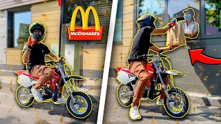 ANDARE al MCDONALD’s in MINI MOTO con MICHAEL SPAMPINATO!! 🤦🏻‍♂️