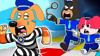 Sheriff Labrador & Dobie ESCAPE  PRISON RUN | Labrador Sad Story | Sheriff Labrador Animation