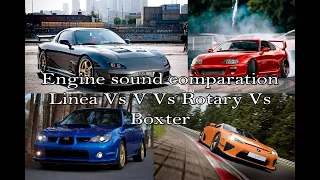 Comparación sonido motor LINEA Vs V Vs ROTATIVO Vs BOXSTER