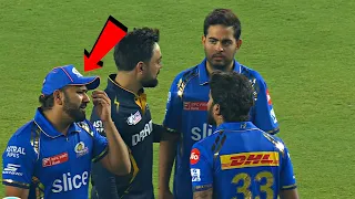 Argument between Rohit sharma and Hardik Pandya after MI lost the match against GT |