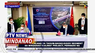 Kontrata alang sa Tagum-Davao-Digos segment sa Mindanao Railway Project, permado na