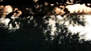 Annular solar eclipse 2010 in shadows. Clip 01