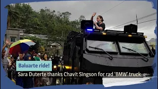 Baluarte ride! Sara Duterte thanks Chavit Singson for rad ‘BMW’ truck