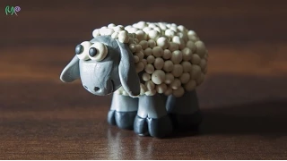 Лепим из пластилина. Овечка | Making sheep from plasticine