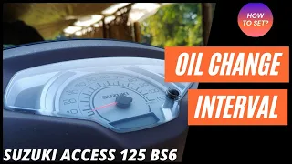 ❓ How to set oil change interval in Suzuki Access 125 bs6 | Odometer settings