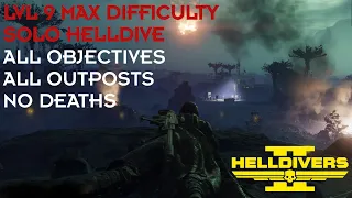 Helldivers 2 // Stealthy Sniping - Lvl 9 Automaton Solo Helldive - All Clear, No Deaths - AMR Build