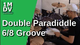 1MDV - The 1-Minute Drum Video #105 : Double Paradiddle 6/8 Groove