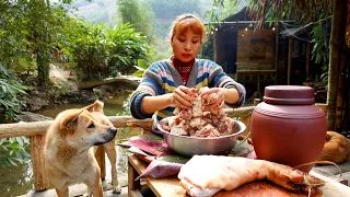 Salted meat making process - Salted vegetables are preserved all year round | Ana Bushcraft - Ep.67