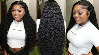 Perfect Spring Hairstyle For Girls 😍 Braided Style On 30 Inch Water Wave Wig 🔥 ft. Yolissa Hair