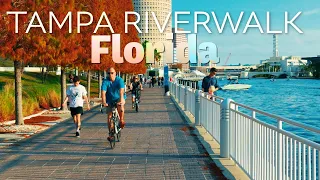 Sunshine Stroll: An Afternoon Along Tampa's Riverwalk | 4K |