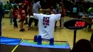 Boy, 10, Record Holder In Cup Stacking Competition