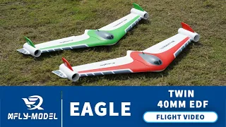 XFly Model Eagle Twin 40MM EDF Flying Wing Flight Video