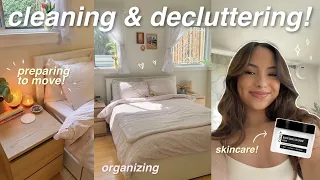 CLEANING & DECLUTTERING MY APARTMENT! 🧼 preparing to move pt. 1!