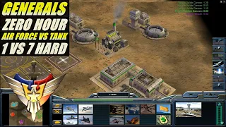 C&C Generals Zero Hour 1 vs 7 Hard armies USA Air Force VS CHINA Tank ( Twilight Flame )