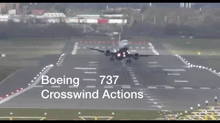 Boeing 737 Ryanair Crosswind actions during severe storm at Birmingham Airport