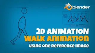 How to animate a Walk Cycle animation. Blender Tutorial how to use Grease Pencil