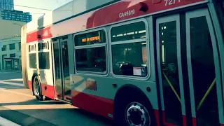 SF Muni Bus # 7271 Plus New Siemens 2027 & 2038 another New Siemens 2030 & 2020