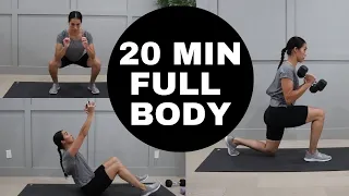 20 min Full Body Workout // Dumbbells | Angelique Clark