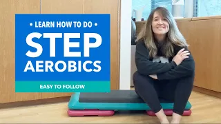 Learn how to do step aerobics. Easy to follow workout with clear instruction. Fun home workout!