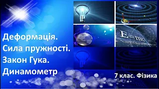 Урок №18. Деформація. Сила пружності. Закон Гука. Динамометр (7 клас. Фізика)