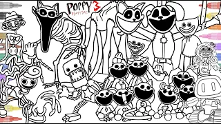POPPY PLAYTIME CHAPTER 3 Coloring Pages / How to Color All New Monsters and Bosses / Ncs