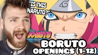 First Time Reacting to "BORUTO Openings (1-12)" | New Anime Fan!