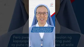 ANG KAPAYAPAAN AY MATATAMO LAMANG NATIN KUNG ANG ATING PUSO AT KALOOBAN AY MALAPIT NA KAISA NI HESUS