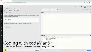 Codewars 8 kyu Find Variable Which Breaks Strict Comparison! Javascript