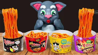 MUKBANG Hottest Ramyun Challenge | Talking Tom In Real Life