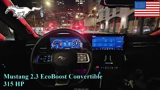 2024 Ford Mustang 2.3 EcoBoost Convertible NIGHT POV CITY DRIVE SAN FRANCISCO (60 FPS/1440p)