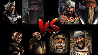 WOLF CALIPH VS SALADIN WAZIR VS SNAKE PIG MARSHALL SULTAN | Stronghold Crusader Ai Battle