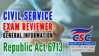 RA 6713 Sample Questions | Civil Service Exam, BCLTE Reviewer